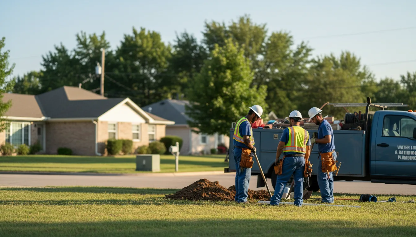 Residential water line and bathroom plumbing service in Ryder, ND